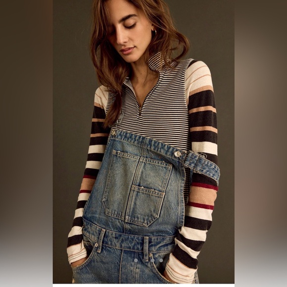 Free People NWT Good Luck Barrel Overalls, XL - Picture 3 of 13